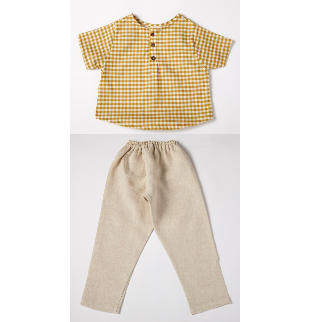 Arturo Shirt & Pelayo Pants Set (Yellow)