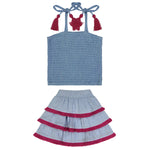 Load image into Gallery viewer, Louisa Top + Ruffle Skirt Set
