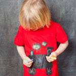 Load image into Gallery viewer, Chalkboard T-shirt (Red Unicorn)
