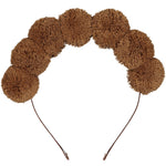 Load image into Gallery viewer, Pompom Headband (Brown)
